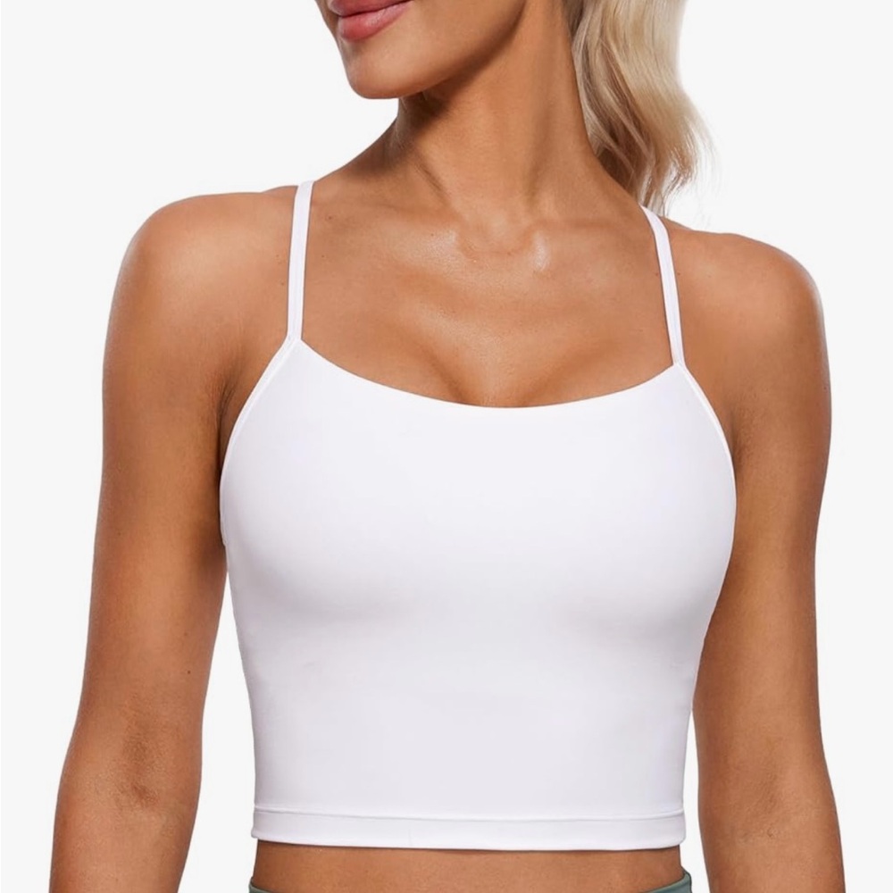 CRZ YOGA Women's White Tank Top